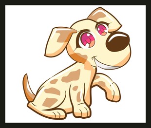 可爱斑点小狗卡通形象