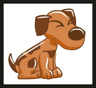 可爱斑点小狗卡通形象