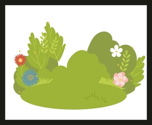 清新绿意花草景观