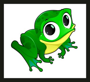 可爱绿色青蛙卡通形象