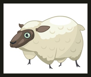 可爱卡通绵羊形象