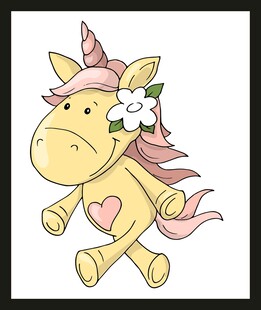 可爱独角兽卡通形象