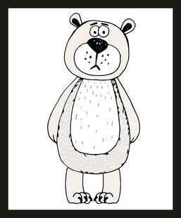 卡通小熊简笔画形象