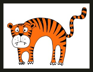 卡通老虎插画