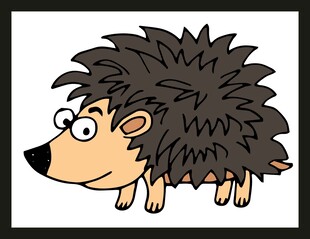 可爱卡通小刺猬