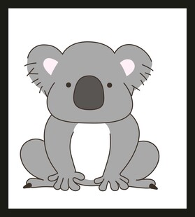 坐着的卡通考拉形象