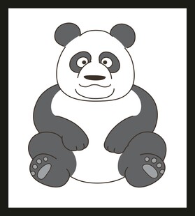 可爱熊猫卡通形象