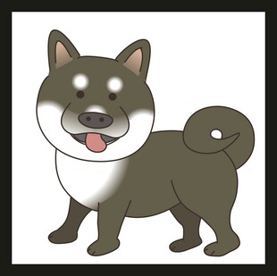 可爱卡通柴犬形象