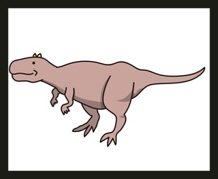 卡通风格单只恐龙形象