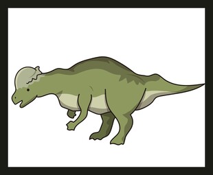 卡通三角恐龙形象展示