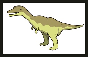 卡通风格的站立恐龙