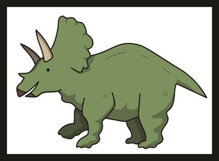 卡通形象的三角龙