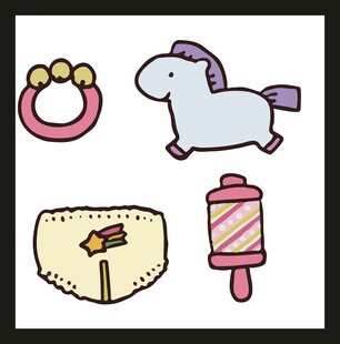 可爱卡通婴儿玩具集合