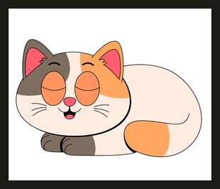 可爱猫咪惬意酣睡