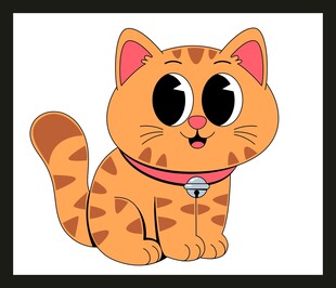 可爱橘猫卡通形象