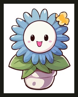 可爱卡通小花盆栽