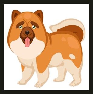 可爱柴犬卡通形象