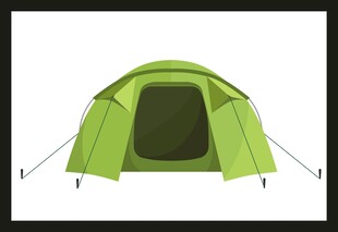 绿色户外露营帐篷