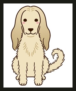 可爱长耳小狗插画