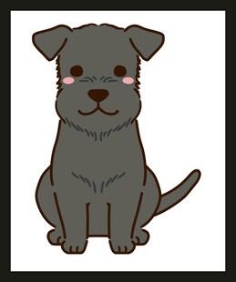 可爱小灰狗卡通形象