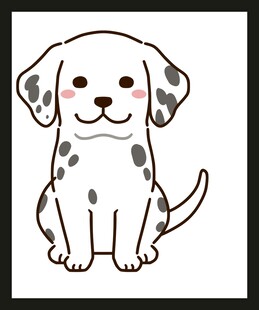 可爱斑点小狗插画
