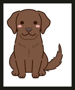 可爱棕色小狗卡通形象