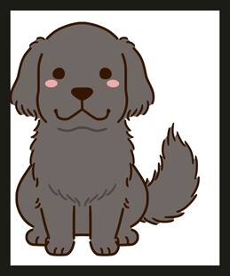 可爱灰狗卡通形象