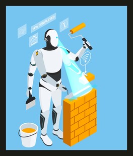 机器人砌墙场景
