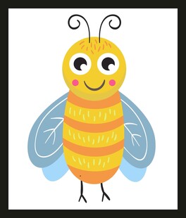 可爱卡通蜜蜂插画