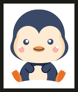 可爱卡通小企鹅形象