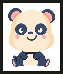 可爱熊猫卡通形象