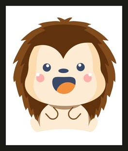 可爱小刺猬卡通形象