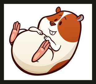 躺卧的可爱仓鼠