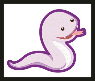 可爱卡通小蛇形象