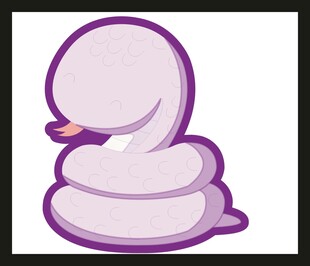 可爱卡通小蛇形象