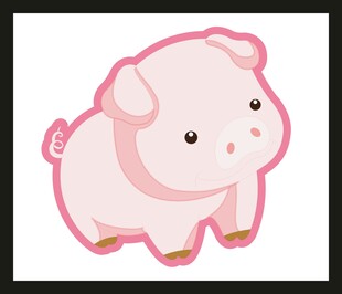 可爱卡通小猪形象