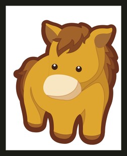 可爱卡通小马形象