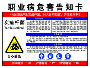 炭疽杆菌告知卡