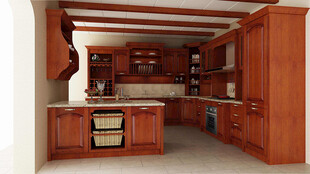 木质中式风格厨房空间