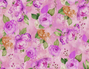 粉色花卉图案布料纹理