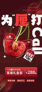 车厘子促销海报