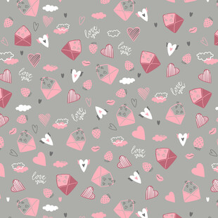 粉色爱心图案背景纹理