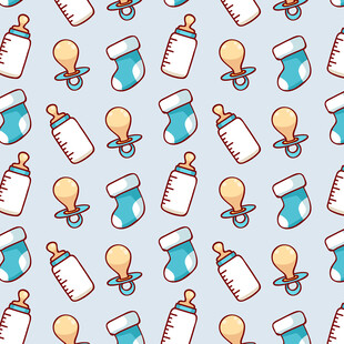 婴儿用品图案背景图