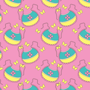 粉色背景可爱裙子图案