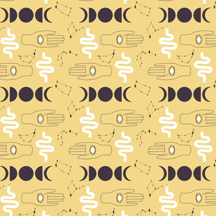 几何月亮图案背景纹理