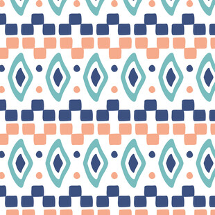几何图案民族风无缝背景