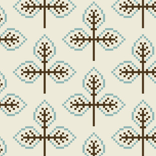 树叶几何图案无缝背景