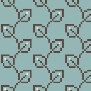 几何叶片图案无缝背景