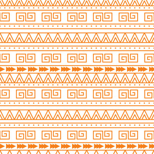 橙色几何图案无缝背景