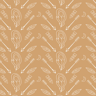 棕底羽毛箭头图案纹理